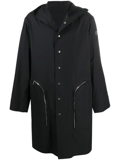 Moncler Genius Bell Sleeve Trench Coat In Black