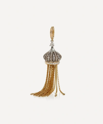 Annoushka 18ct Gold Touch Wood Diamond And Ebony Tassel Charm