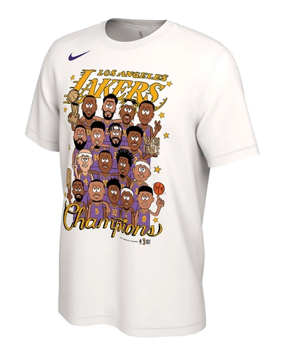 Pre-owned Nike  Los Angeles Lakers Champions Club Roster T-shirt White