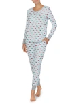 Kate Spade Henley Pajamas In Blue Novel