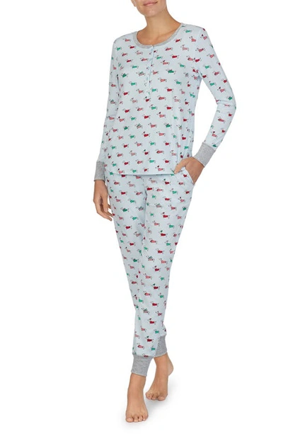 Kate Spade Henley Pajamas In Blue Novel