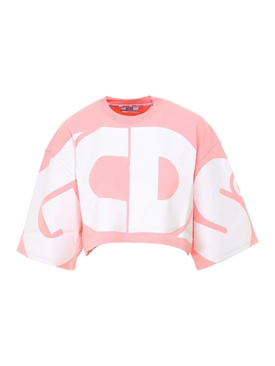 Gcds Nylon Sweatshirt In Pink