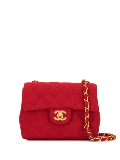 Pre-owned Chanel 1997 Diamond-quilted Flap Shoulder Bag In Red