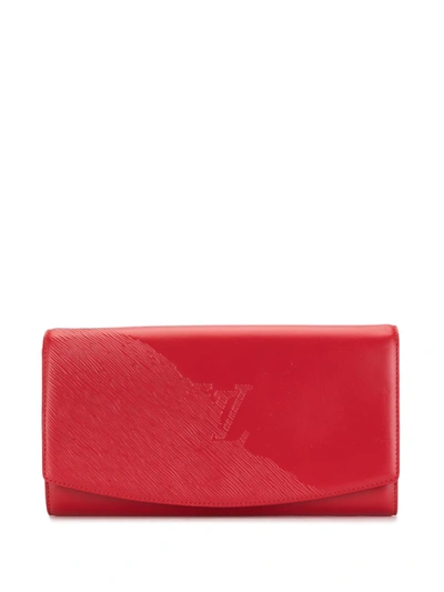 Pre-owned Louis Vuitton 1991  Opera Aegean Clutch In Red