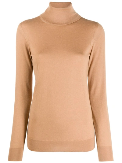 Loro Piana Piuma Turtle Neck Jumper. In Brown