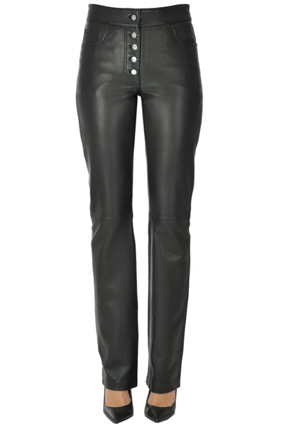 Stand Studio Leather Trousers In Black