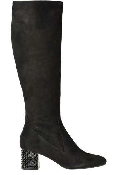 Adele Dezotti Suede Boots In Black