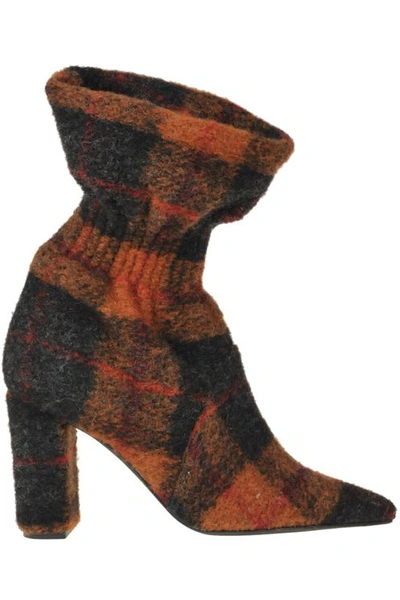 Marc Ellis Tartan Cloth Ankle-boots In Multi