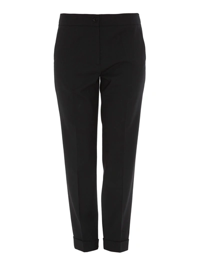 Etro Stretch Wool Trousers In Black
