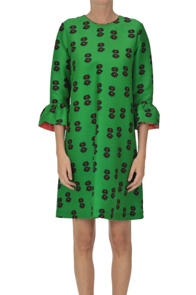La Doublej Flower Print Dress In Green