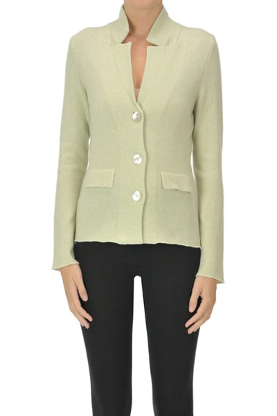 Anneclaire Blazer Style Cardigan In Pastel Green