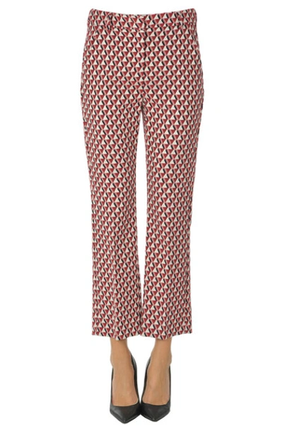 Max Mara Optical Print Trousers In Multicoloured