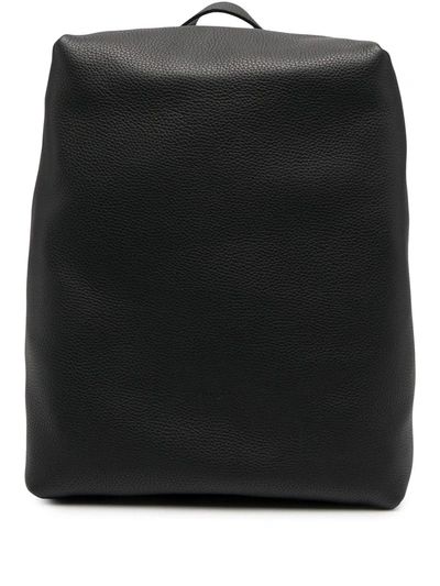 Marsèll Black Leather Ghiaccio Backpack