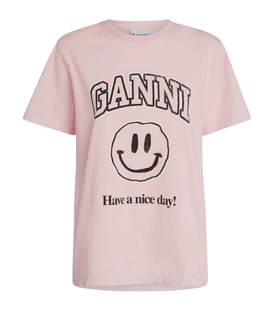 Ganni Smiley Face Logo T-shirt