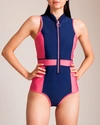 Duskii Swimwear: Jennifer Tank Swimsuit In Blueberry