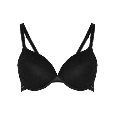 Simone Perele Comete Underwire Floral Stretch-lace And Mesh Bra In Black