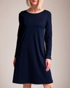 Hanro : Lamia Long Sleeve Gown In Deep Navy