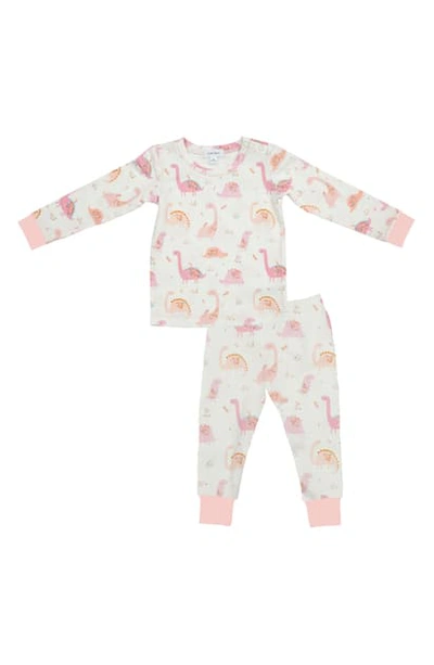 Angel Dear Babies' Floral Dinos Lounge Set In Pink Multi