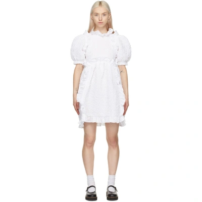 Cecilie Bahnsen Lotta Cotton-blend Cloqué Minidress In White