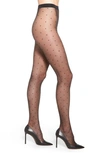 Falke Transparent Black Plumetis Tights 15 Denier