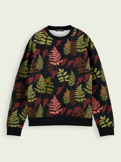 Scotch & Soda Cotton-blend Printed Sweatshirt In Multicolour