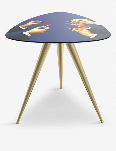 Seletti Lipsticks Wooden Side Table 48cm In Blue
