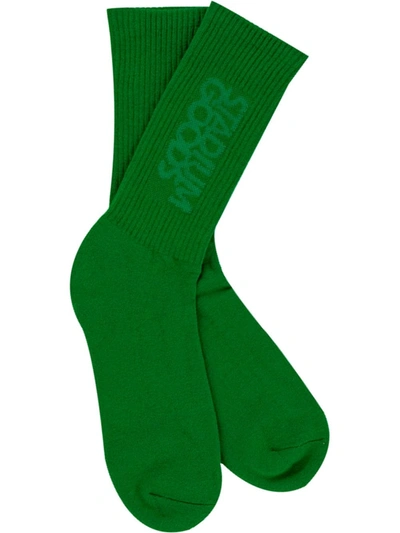 Stadium Goods Logo Embroidered Socks In Green