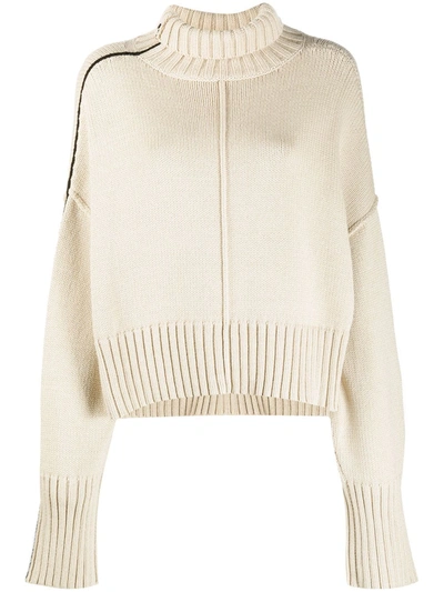 Peter Do Roll Neck Knitted Jumper In Neutrals