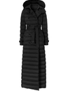 Burberry Women's Arniston Long Double Breasted Puffer Trench Coat In Black