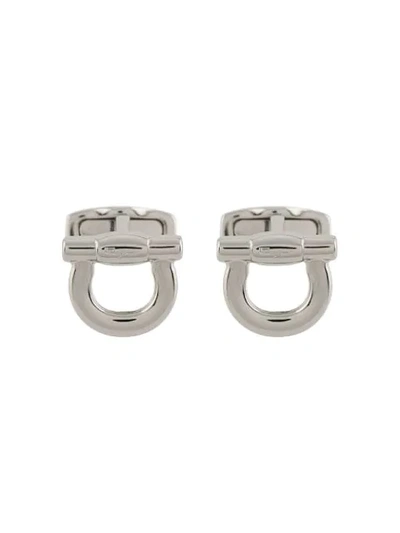 Ferragamo Gancini Cufflinks In Silver