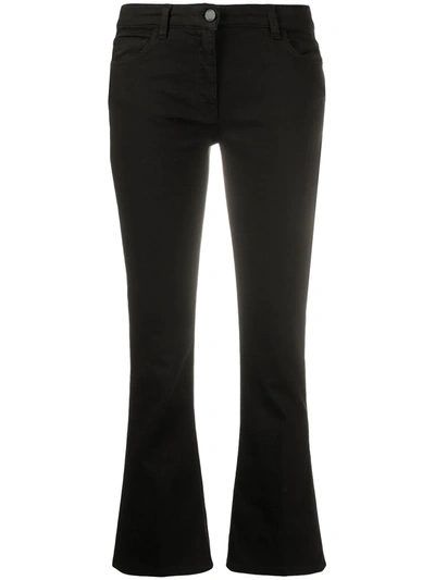 Seventy Cropped Kick-flare Jeans In Black