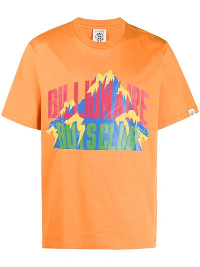 Billionaire Boys Club Logo Print Short-sleeved T-shirt In Orange