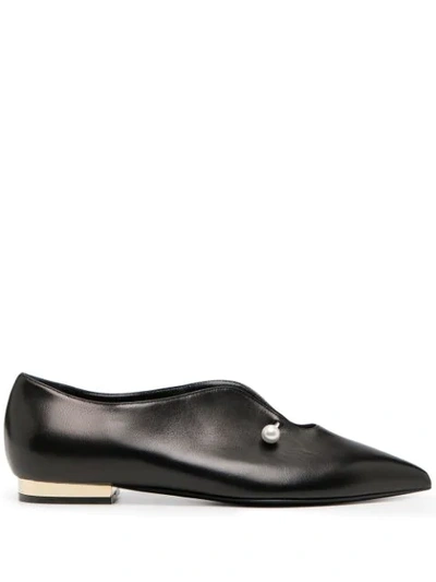 Coliac Giada Leather Loafers In Black