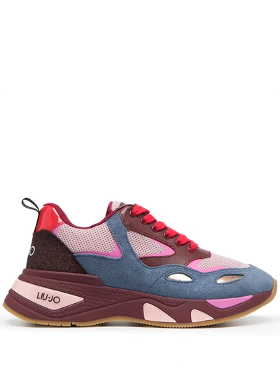 Liu •jo Chunky Colour-block Trainers In Pink