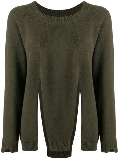 Stefano Mortari Slit Panel Jumper In Green