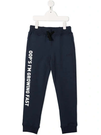 Ai Riders On The Storm Young Kids' Growing Fast Track Pants In Blue