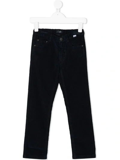 Il Gufo Kids' Elasticated Straight-eg Trousers In Blue