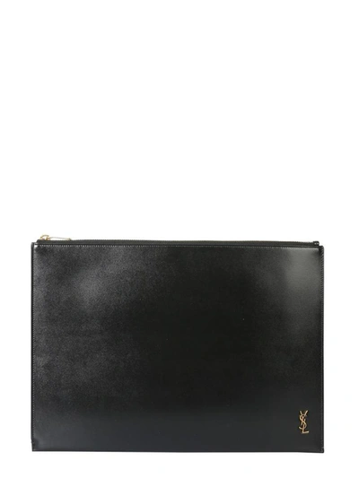 Saint Laurent Pouch With Logo In Black