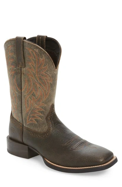 Ariat Sport Western Cowboy Boot In Brooklyn Brown