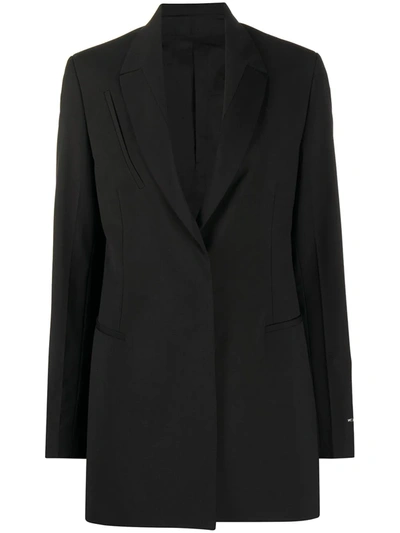 Alyx Branded Single-breasted Woven Blazer In Black