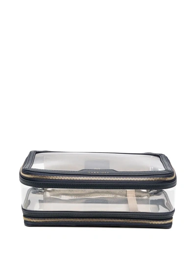 Anya Hindmarch Zip-up Transparent Make-up Bag In Blue