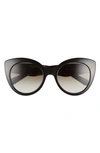 Ferragamo Classic 54mm Gradient Cat Eye Sunglasses In Black/ Khaki Gradient