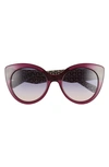Ferragamo Classic 54mm Gradient Cat Eye Sunglasses In Crystal Violet/ Violet Rose
