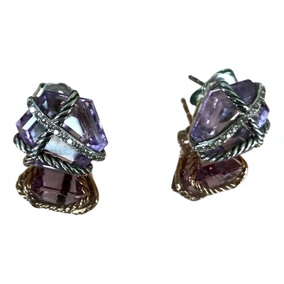 Pre-owned David Yurman Purple Silver Earrings