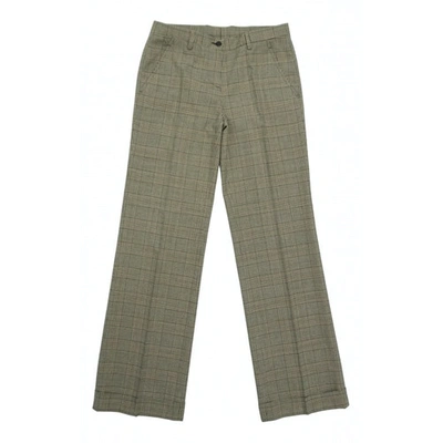 Pre-owned Incotex Wool Straight Pants In Multicolour