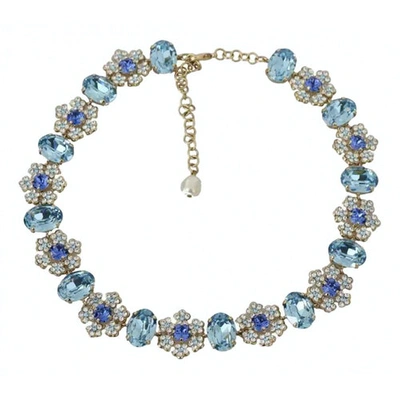 Pre-owned Dolce & Gabbana Blue Crystal Necklace