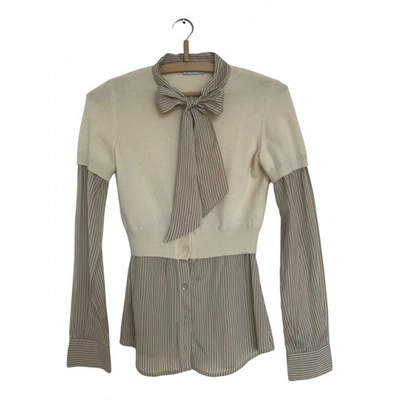 Pre-owned Moschino Cashmere Blouse In Beige
