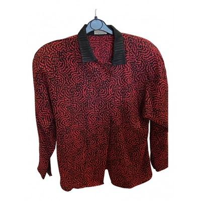 Pre-owned Versace Wool Blouse In Red