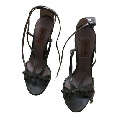 Pre-owned Missoni Patent Leather Sandal In Brown