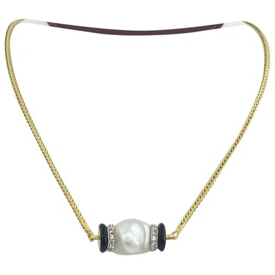 Pre-owned David Webb White Yellow Gold Necklace